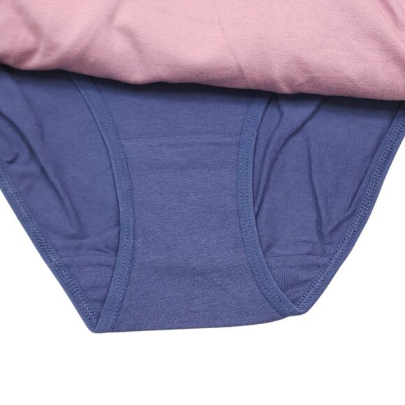 Laura Ashley 5-Pack Cotton Spandex Tag-Free M Brief Panties Pink Gray Blue White - Picture 11 of 12